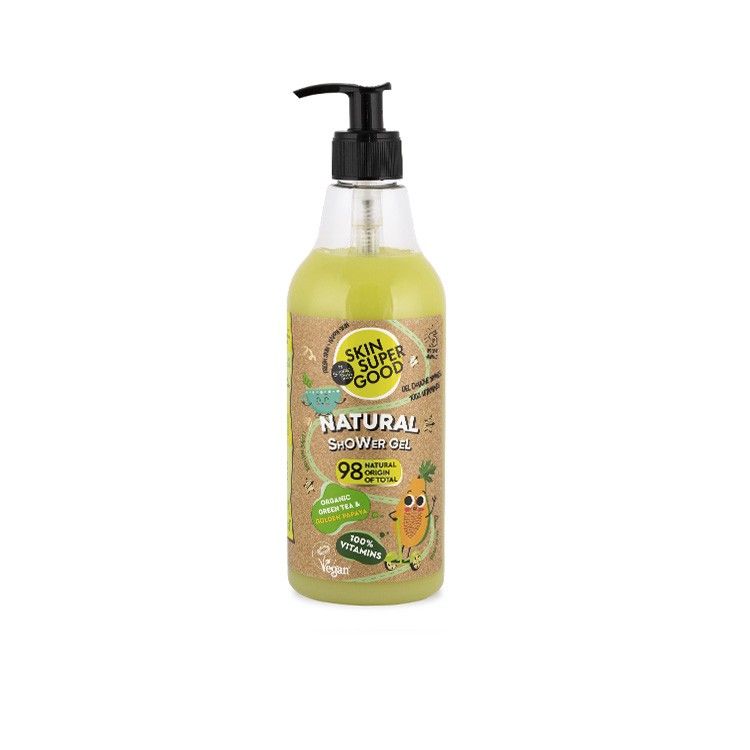 Gel de ducha natural té verde y papaya