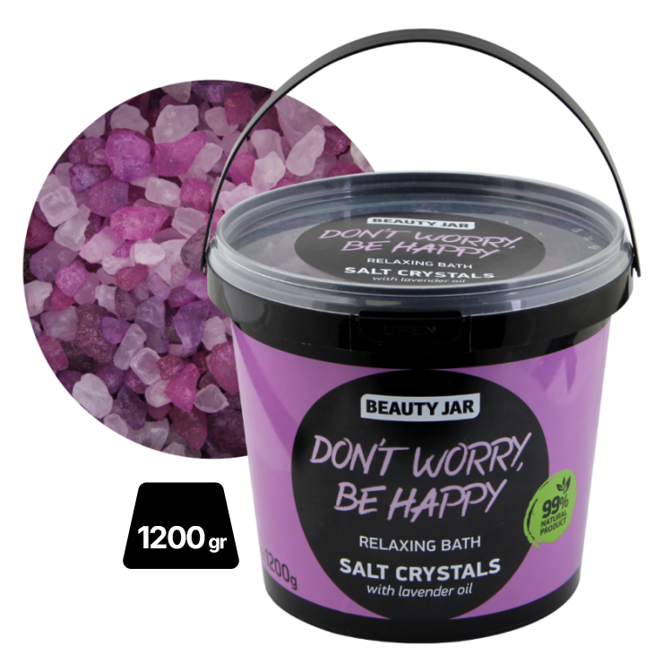 Sales de Cristal de baño Don't worry be happy