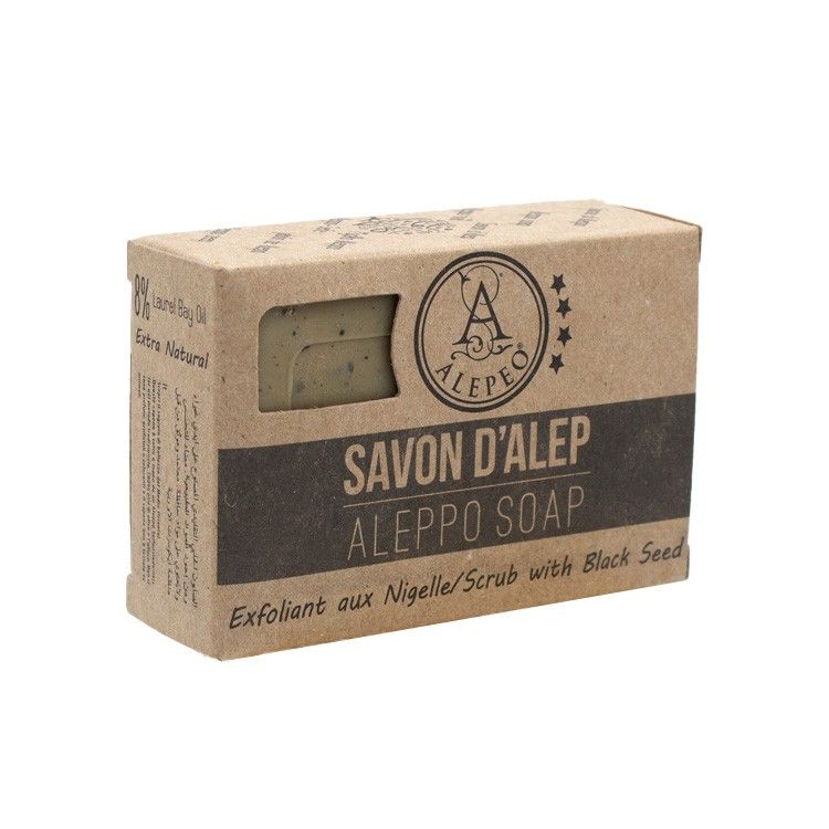 Pastilla jabón Alepo Exfoliante Black Seed 8%