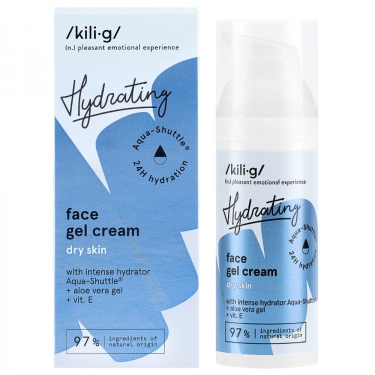 Gel-crema facial hidratante intensiva para pieles secas