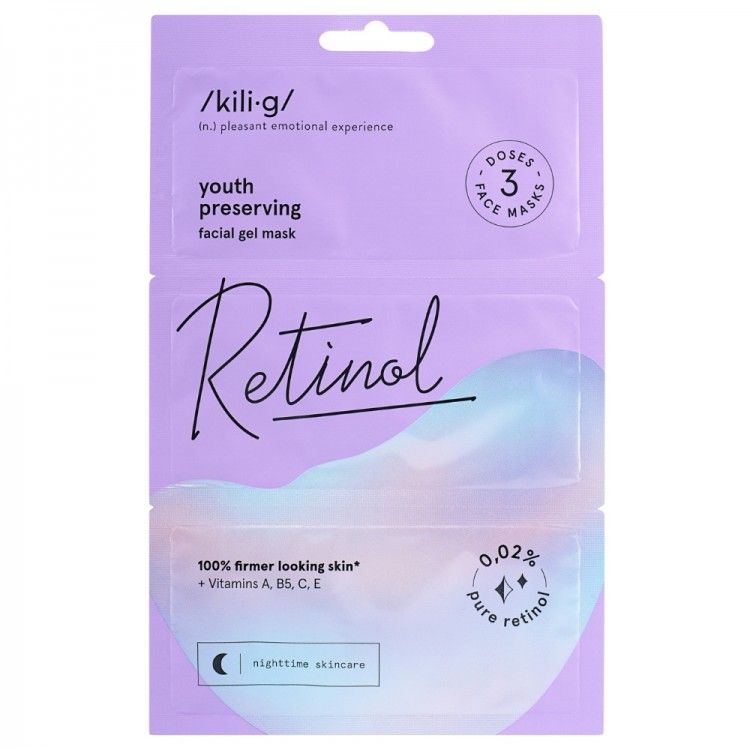 Mascarilla facial en gel con retinol