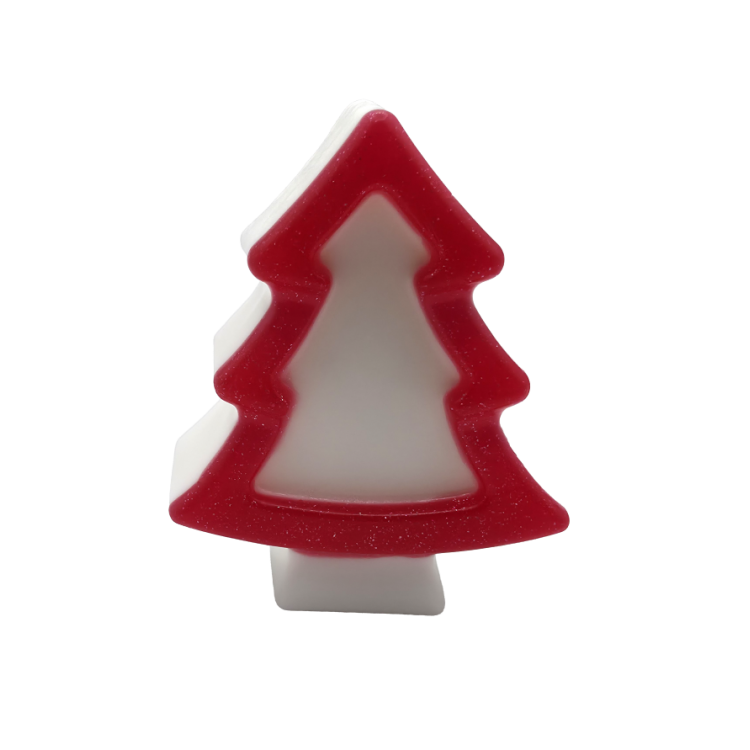 Jabón Navidad Abeto Blanco y Rojo