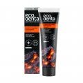 Pasta de dientes blanqueadora de carbón activo y polvo de lava volcánica Ecodenta 100ml caja negra