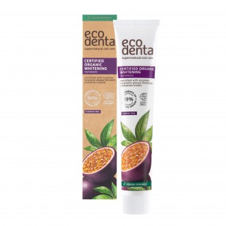 Pasta de dientes blanqueadora organica fruta de la pasion Ecodenta 75ml caja