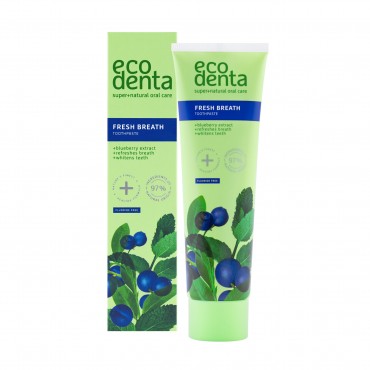 Pasta de dientes aliento fresco extracto de arándano Ecodenta 100ml caja