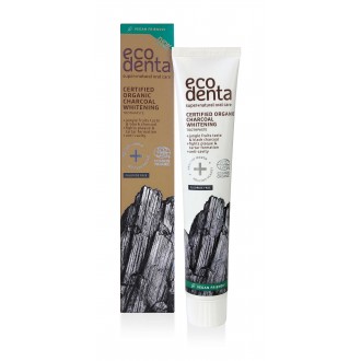 Pasta de dientes blanqueadora de carbón activo orgánico Ecodenta 75ml caja