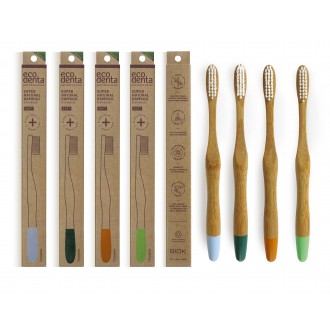 Cepillo de dientes de bambu suave Moso Ecodenta caja