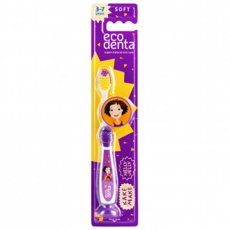 Cepillo de dientes infantil suave 3-7 años Ecodenta blister
