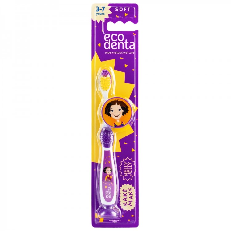 Cepillo de dientes infantil suave 3-7 años Ecodenta blister
