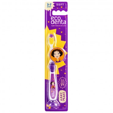 Cepillo de dientes infantil suave 3-7 años Ecodenta blister