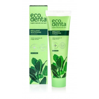 Pasta de dientes blanqueante brillante menta salvia Ecodenta 100ml caja
