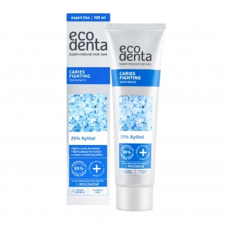 Pasta de dientes anticaries 25% xilitol lima cilantro Ecodenta 100ml pack