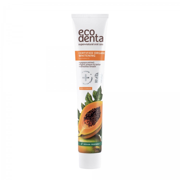 Pasta de dientes orgánica blanqueadora papaya Ecodenta 75ml tubo