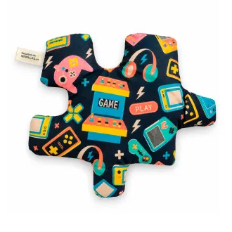Saquito térmico infantil Puzzle de semillas con estampado gamer