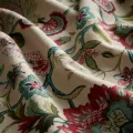 Tela de Saquito Térmico Lumbar Flores Rojas