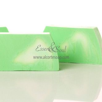 Barra jabón de glicerina manzana verde