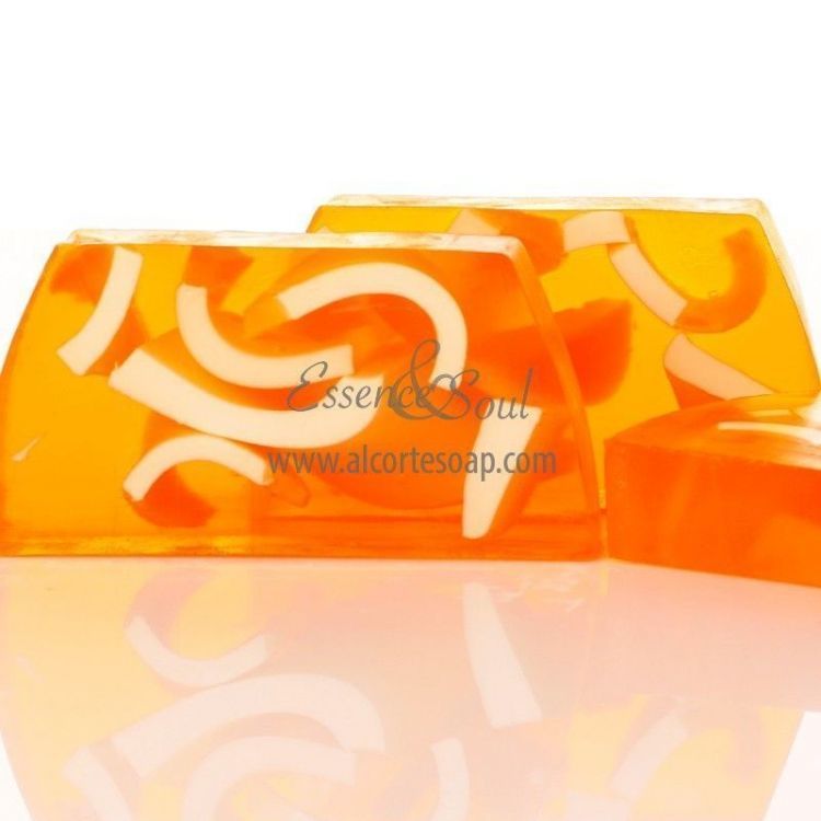 Barra jabón de glicerina naranja