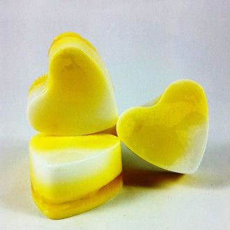 Jabón forma corazón plátano