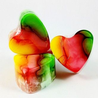 Jabón forma corazón chicle