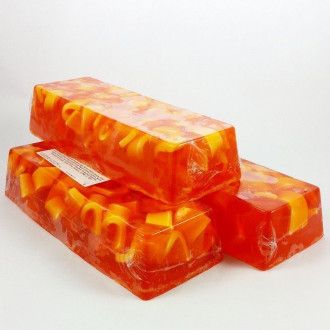 Barra jabón de glicerina naranja