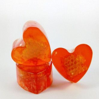 Jabón forma corazón Miel