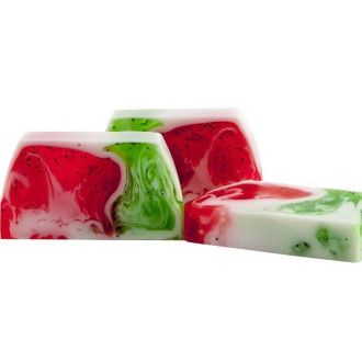 Barra jabón de glicerina batido de fresa y kiwi