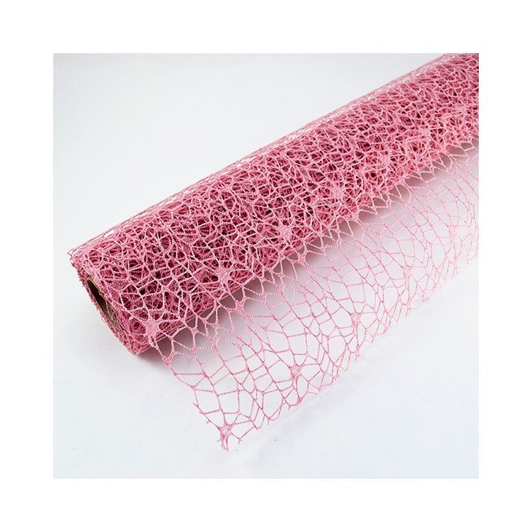 Tela de Malla Rosa Antiguo