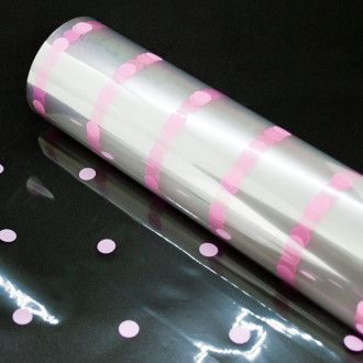 Bobina Celofán Topos Rosas