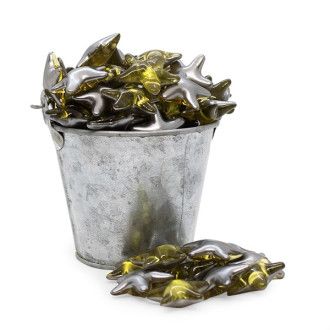 Perla de baño estrella dorada plata (100ud)