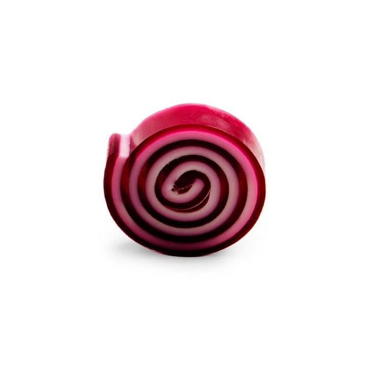 Porciones jabón enrollado frutos rojos