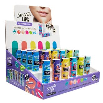 30 ud. Bálsamo labial natural Stand Bubbles and Colors