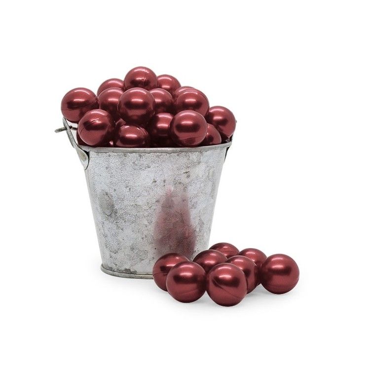 Perla de baño roja nacarada (200ud)
