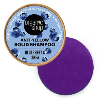 Champú sólido Antiamarillo Arándano y karité