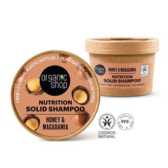 Champú sólido Nutritivo Miel y macadamia