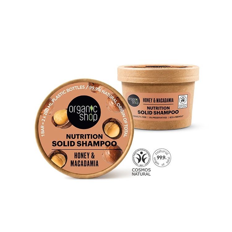 Champú sólido Nutritivo Miel y macadamia