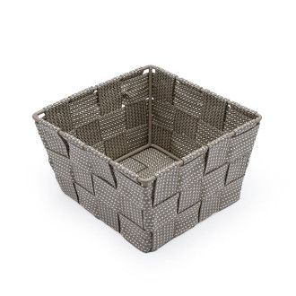 Cesta Nylon Cuadrada Beige 14x14cm