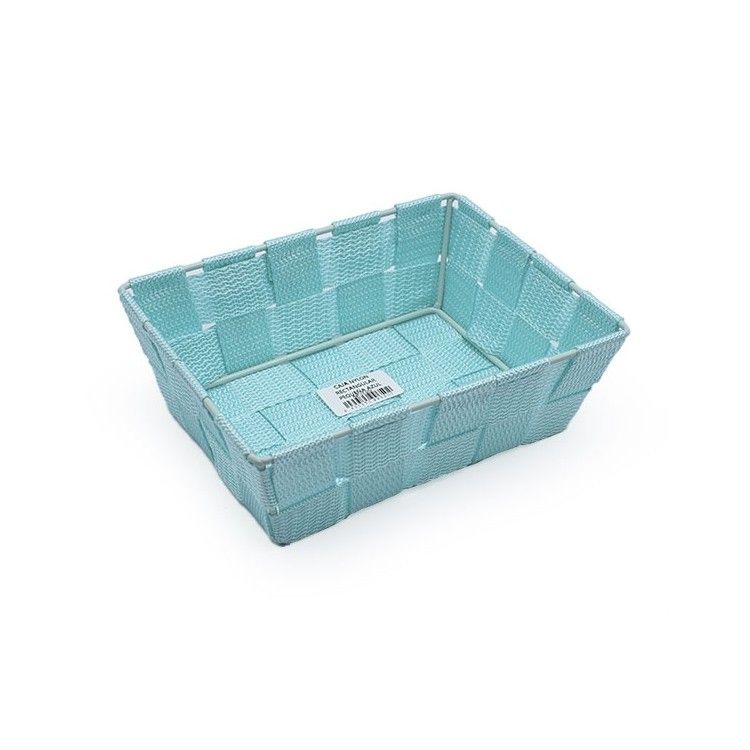 Cesta Nylon Rectangular Azul 18x14cm