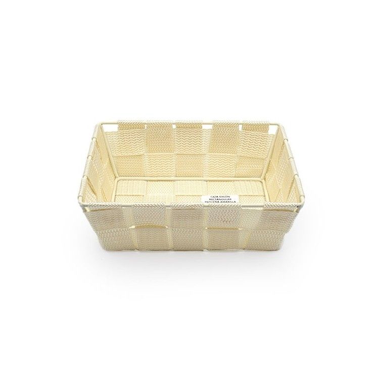 Cesta Nylon Rectangular Amarilla 18x14cm