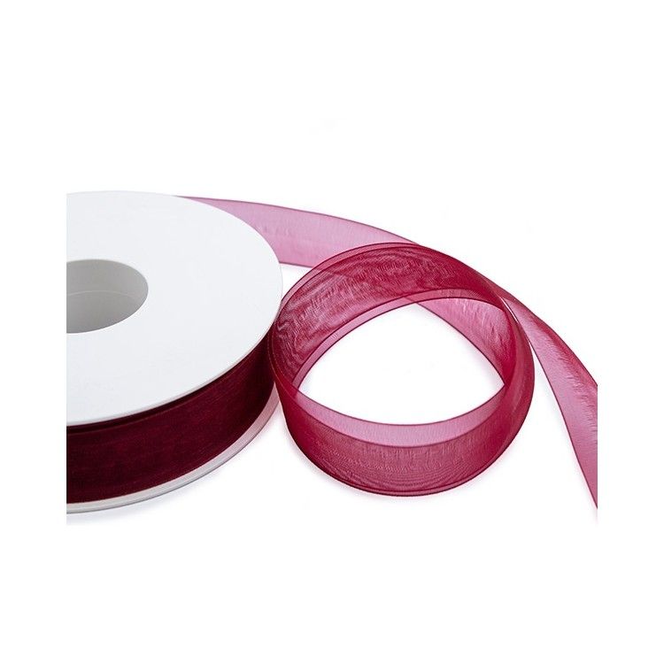 Cinta de organza Granate 25mm