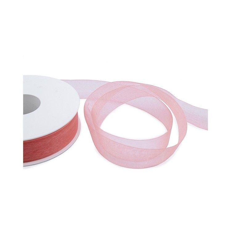 Cinta de organza Salmón 25mm
