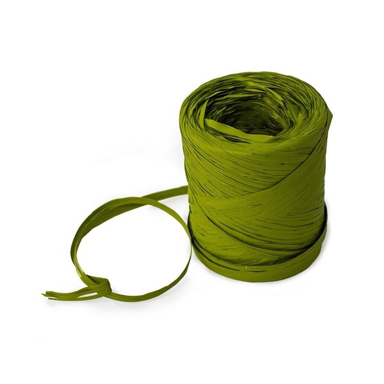 Rollo de Raphia Verde Oliva