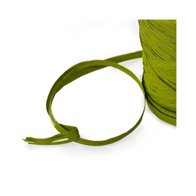 Rollo de Raphia Verde Oliva