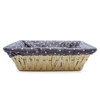 Cesta Rectangular de Celulosa Blanca 27x20cm