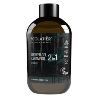 Gel de ducha y champú 2 en 1 Energy Ciprés y Té Verde