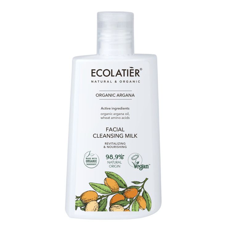 Leche Limpiadora Facial Revitalizante y Nutritiva  Argán Ecológico