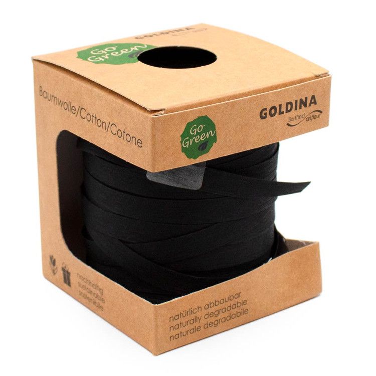 Cinta de Algodón Natural Negro 10mm