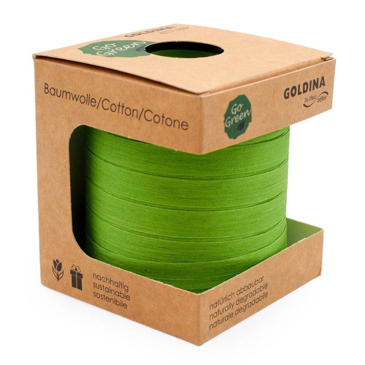 Cinta de Algodón Natural Verde Manzana 10mm