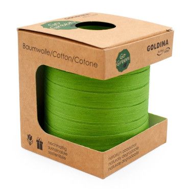 Cinta de Algodón Natural Verde Manzana 10mm