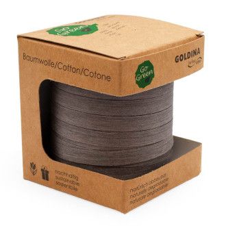 Cinta de Algodón Natural Gris 10mm
