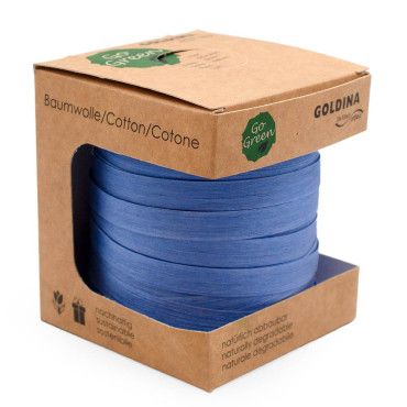 Cinta de Algodón Natural Azul Bebé 10mm